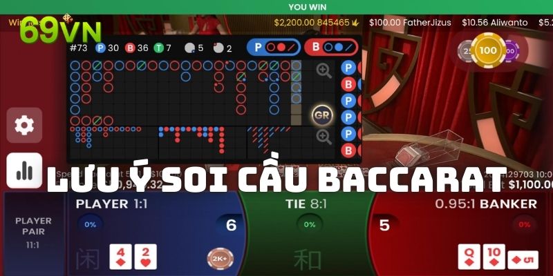 Lưu ý sau khi soi cầu baccarat